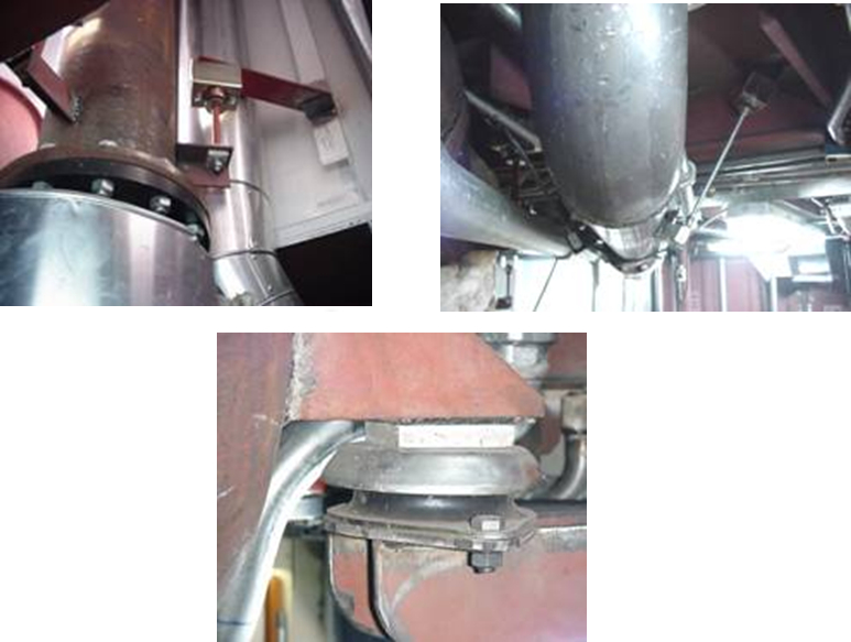 supports antivibratoires pour tuyaux d’échappement marins