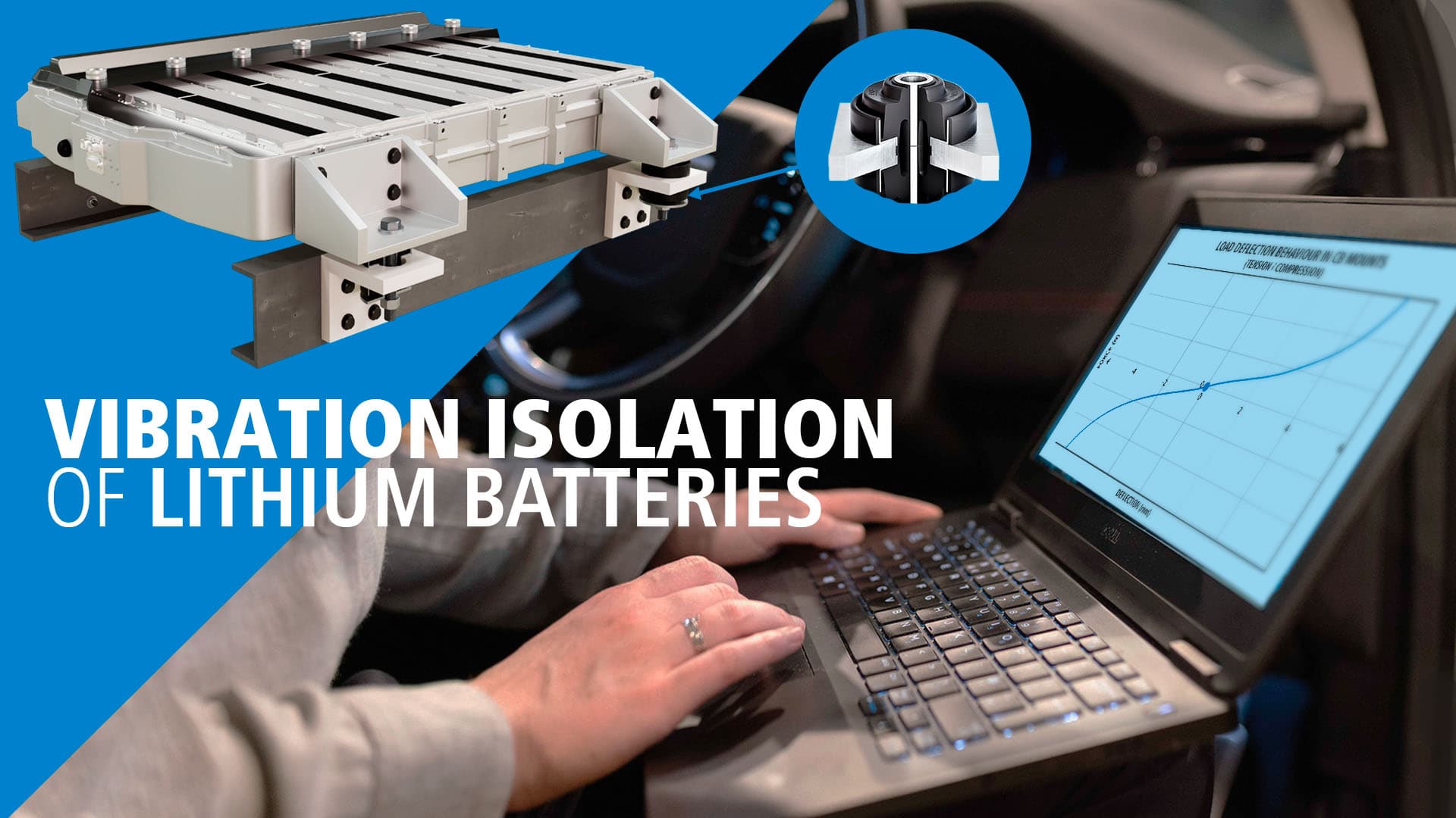 Lithium batteries vibration isolation