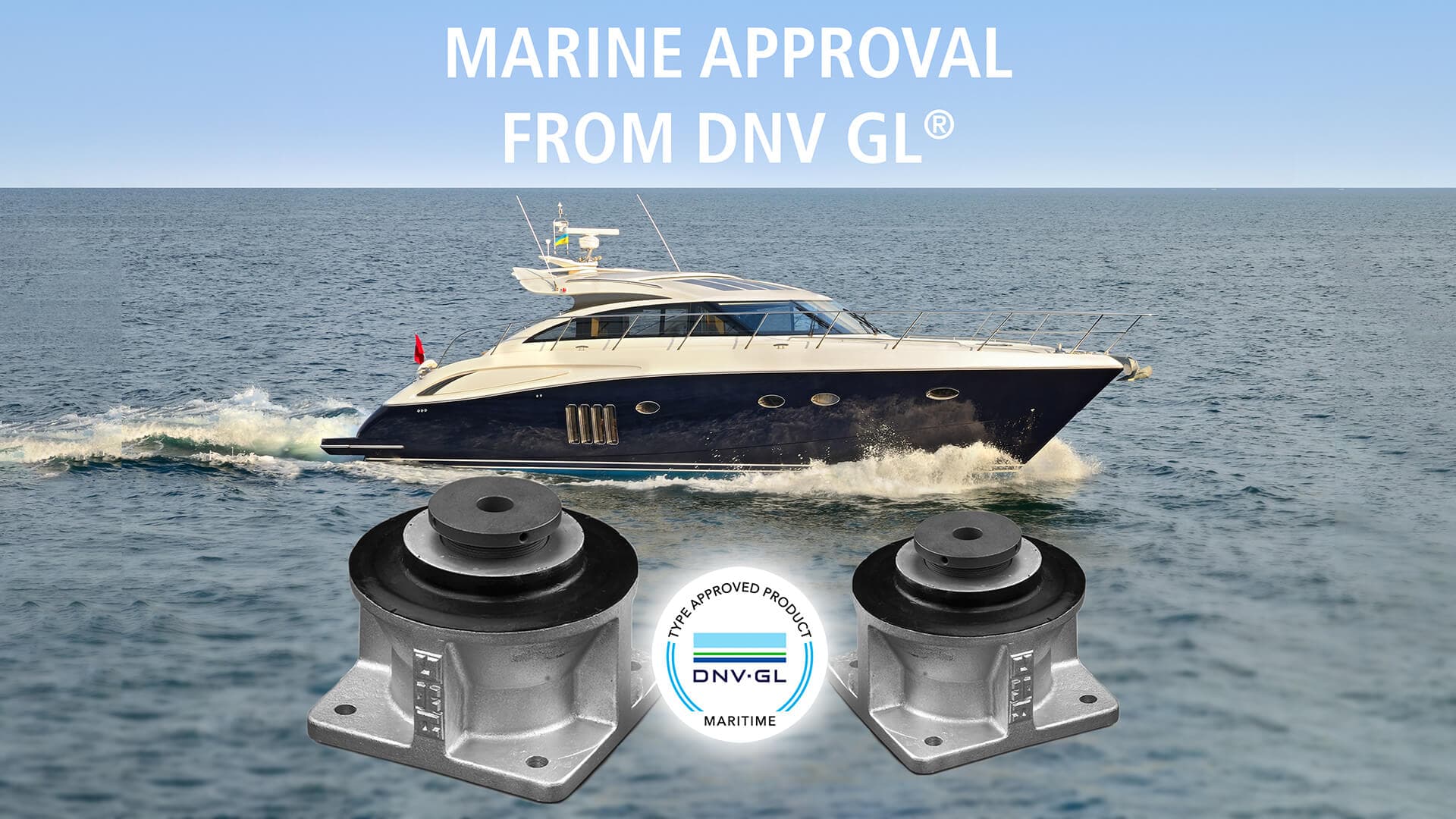 Certificazione marina DNV GL per i supporti antivibranti Coni con base di fissaggio.