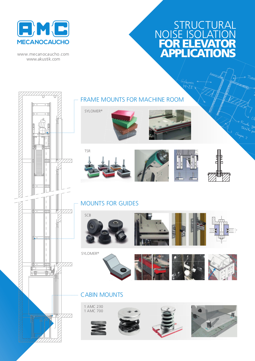 Productos de suspensiones caucho metal, soportes antivibratorios